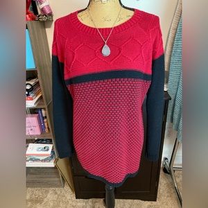 Karen Scott red and black sweater size large